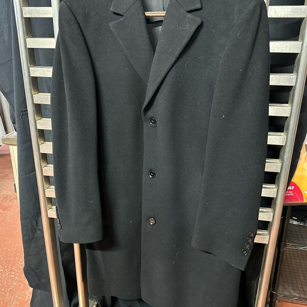 Men’s Calvin Klein Black Trench Coat 38R